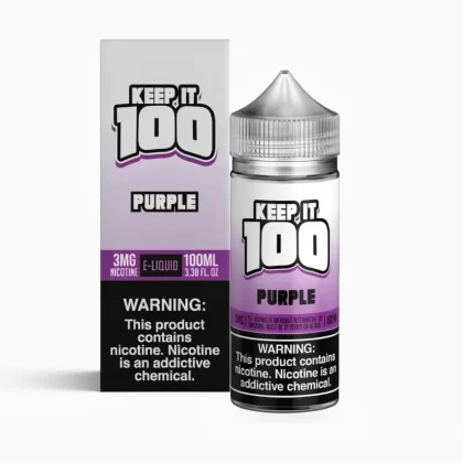 Purple Keep It 100 – 100mL Grape Soda | Freebase Nicotine