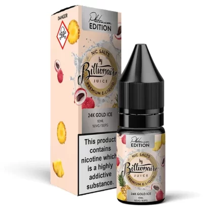 Billionaire Juice Platinum Edition 24k Gold Ice Nic Salt E-Liquid