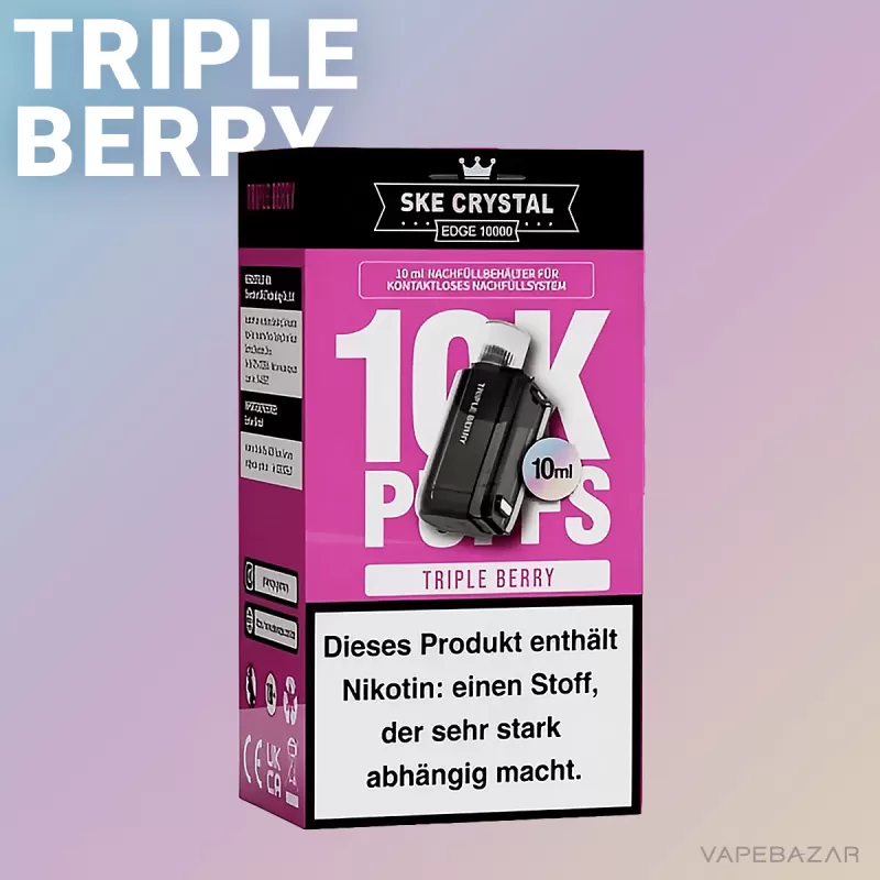 SKE Crystal Edge 10k – Triple Berry - 20mg/ml - Image 2