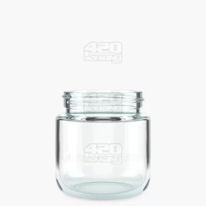 Rounded Base Clear Glass Jars | 53mm – 3oz – 32 Count - Ejuicewarehouse