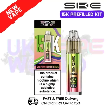 Kiwi Passion Fruit Guava SKE 15K Puff Prefilled Pod Kit – £8.49