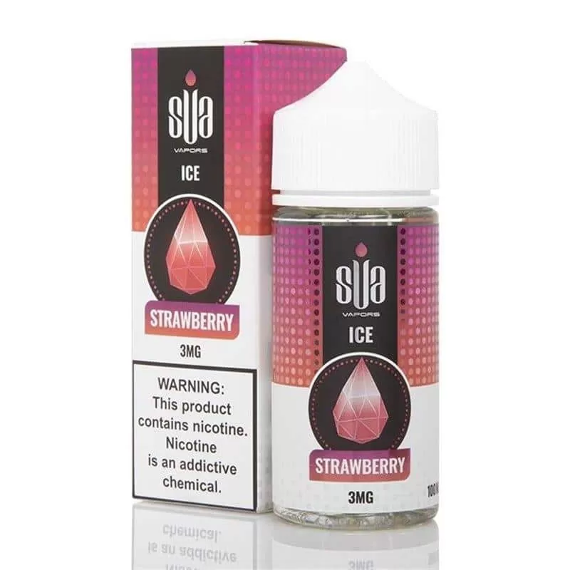 STRAWBERRY ICE 100ML E liquids - By SUA VAPORS - 3 mg / 100 ml