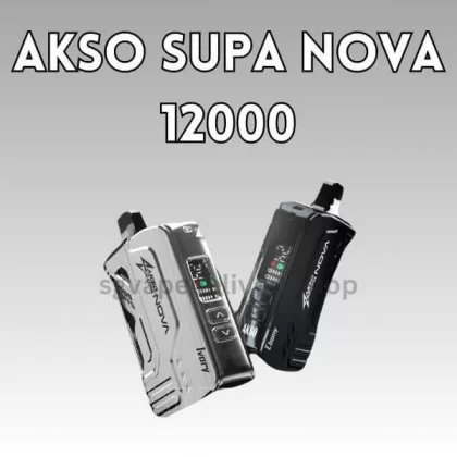 Akso Supa Nova 12000 Puffs - Starter Kit (Device + Cartridge) / Watermelon Grape