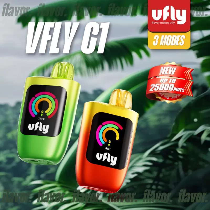 VFLY C1 25K Powered by SKE Disposable Device – 25,000 Puffs - Straw Watermelon Spritz