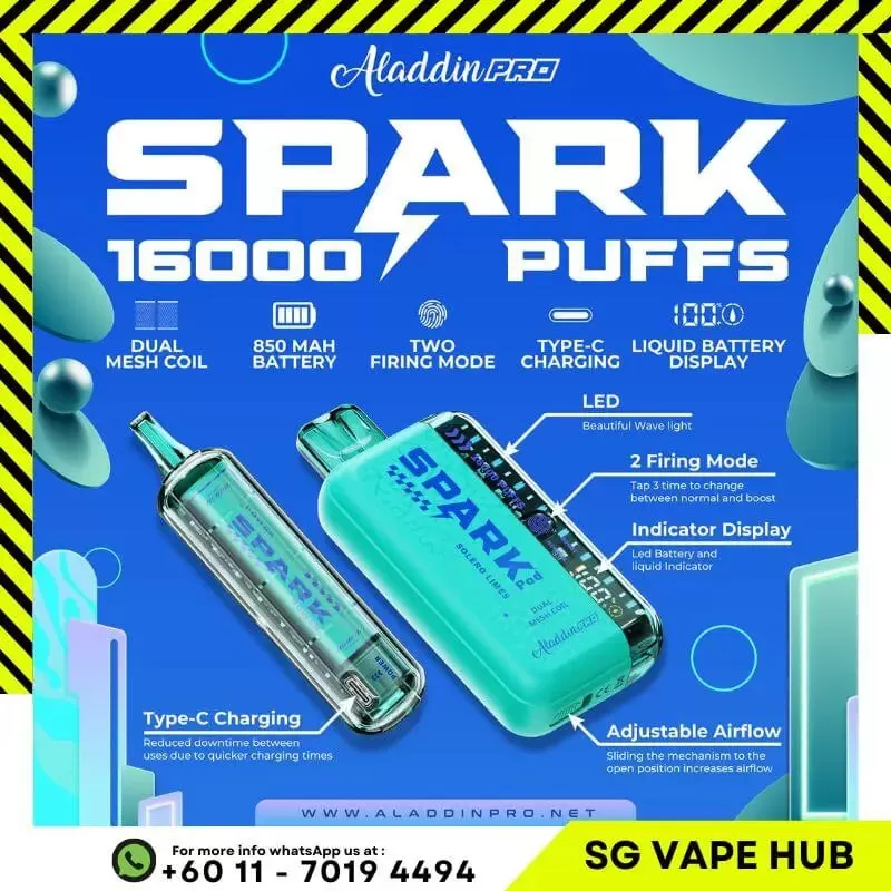 ALADDIN PRO SPARK 16000 Puffs - Strawberry Blackcurrant - Image 2