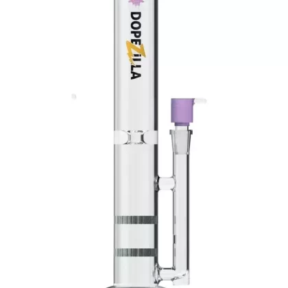 Dopezilla 12″ Cerberus Bong - Configuration#Black>Milky Purple