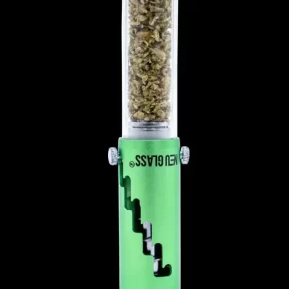 NEU Bullet Dry Herb Pipe - Color#Silver>Pink>Green>Black