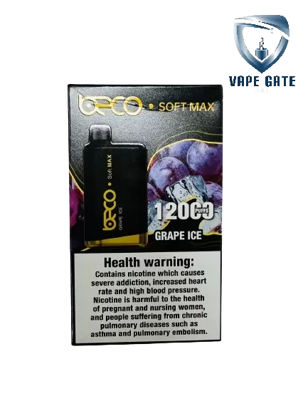 BECO SOFT MAX DISPOSABLE VAPE (12000 PUFFS) - 20 mg / Red Wine - Image 2