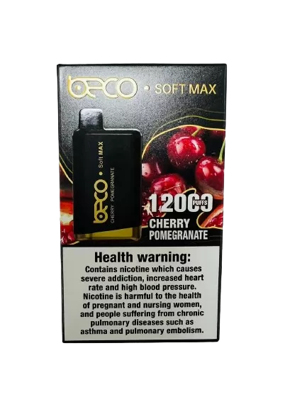 BECO SOFT MAX DISPOSABLE VAPE (12000 PUFFS) - 20 mg / Red Wine - Image 3