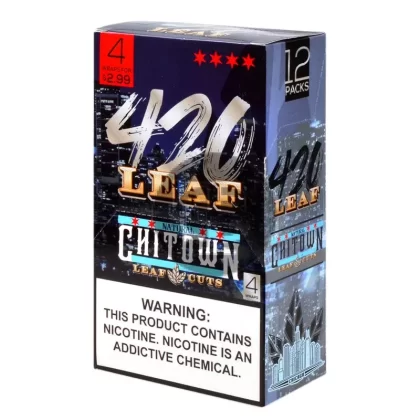 420 Leaf Wraps $2.99 Pre-Priced, 12 packs of 4 ChiTown - Vape Store