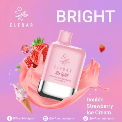 Elfbar Bright Disposable Double Strawberry Icecream 6000 Puffs (50mg)