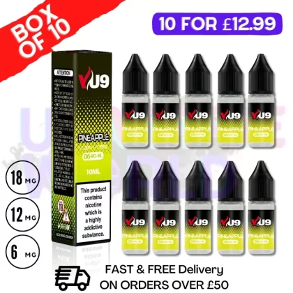 Pineapple VU9 E-Liquid Juice 10ml Nic Eliquid – 10 x 10ML