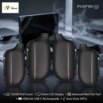 Malaki by Flonq Max 10000 puffs 20MG nicotine - Banana Milkshake, Blueberry; Vape Product, Box of 10 Pcs