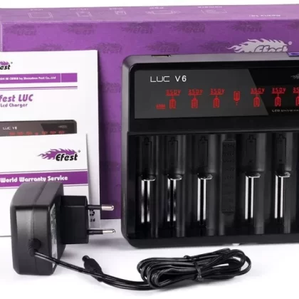 Efest LUC V6 LCD 6 Bay Charger - Selectvapeclub Co