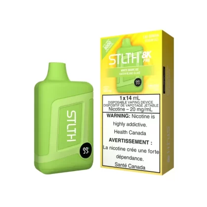 STLTH 8K Pro White Grape Ice Disposable Vape