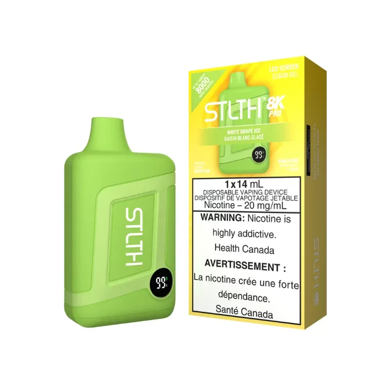 STLTH 8K Pro White Grape Ice Disposable Vape