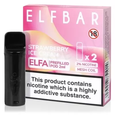 Strawberry Ice Cream Elf Bar Elfa Prefilled Pod