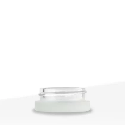 Glass Concentrate Jar | Round Frosted Container | 7mL – Clear – 96 Count