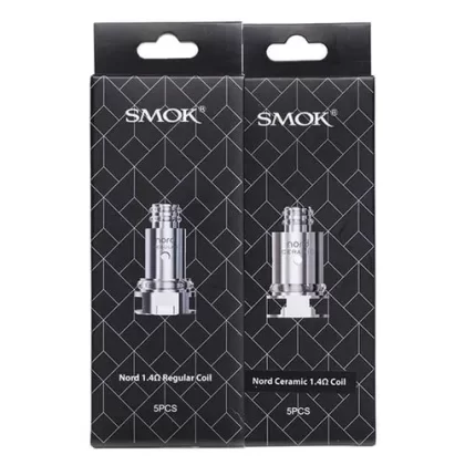SMOK Nord Coils - 5 Pack; 0.6 Ohm Dual Coil, 0.6 Ohm Mesh