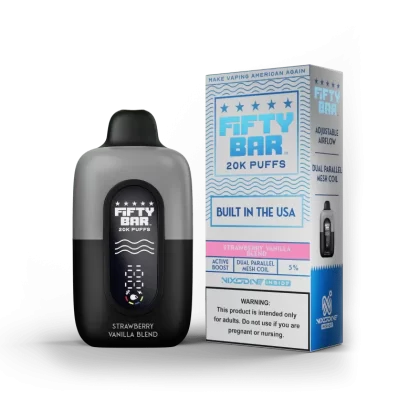 Fifty Bar Nixodine Disposable Strawberry Vanilla Blend