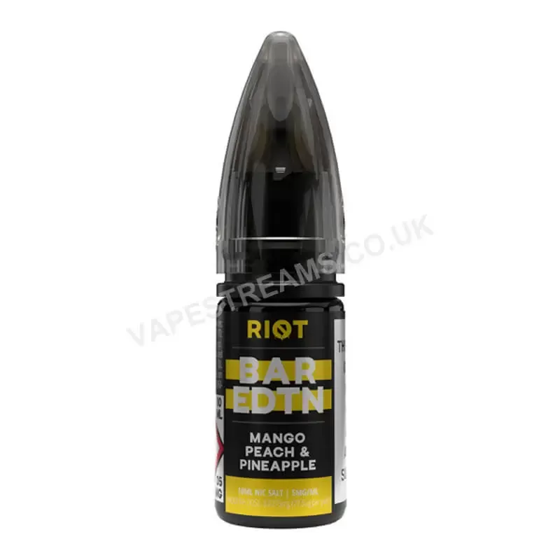 Riot BAR EDTN Mango Peach Pineapple Nic Salt E-Liquid - Vapestreams Co
