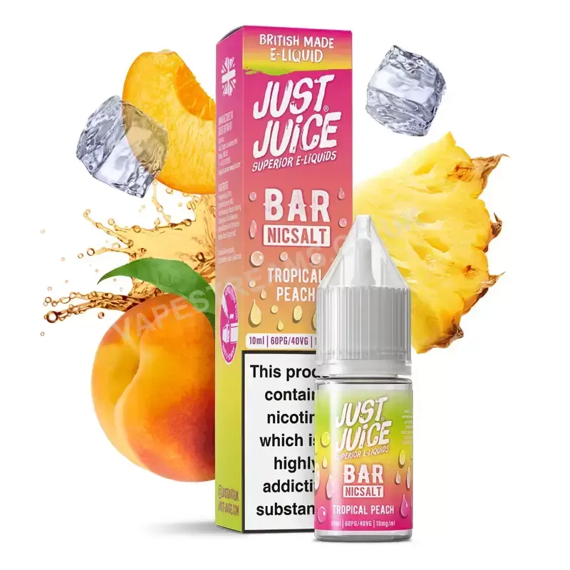Just Juice Bar Tropical Peach Nic Salt E-Liquid - Vapestreams Co