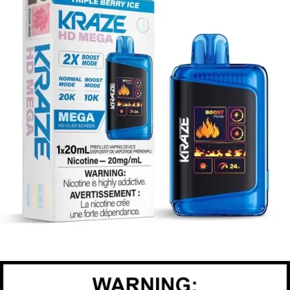 Triple Berry Ice Kraze HD Mega Disposable Vape