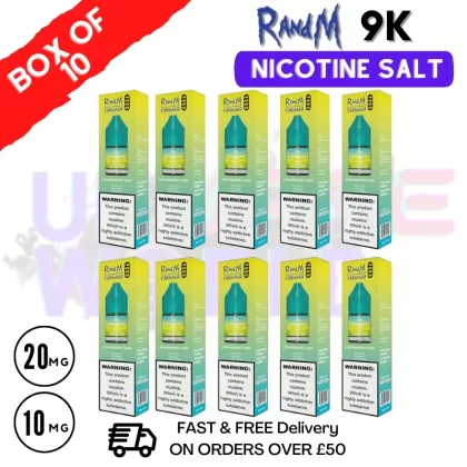 Strawberry Kiwi RandM 9000 Tornado Nic Salt Pack / Box of 10 – £16.99