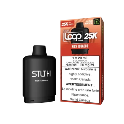 STLTH LOOP 25K Pod Pack - Rich Tobacco - 20 mg/mL (wholeseller) - Excise ON, 20 mg/mL (wholeseller) - Excise NB (FE98D1)