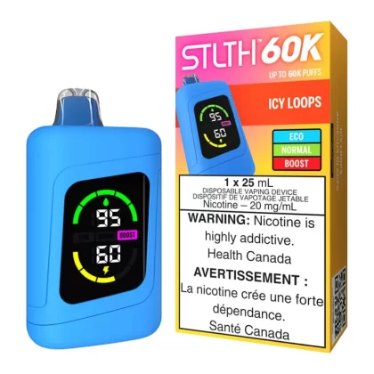 STLTH 60K Disposable Vape Device - Icy Loops - 20mg/ml
