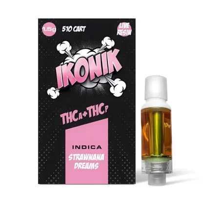 IKONIK 1.5G THCp + THCa 510 Vape Cart - choose flavor#Loop Milk - Indica>Strawnana Dreams - Indica>Honey Smack - Hybrid>Raspberry Crave - Sativa>Peachy Binders - Sativa