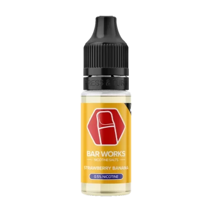 Strawberry Banana Nic Salt by Bar Works - 10ml - 10mg - Vape Product (4CE7EE)