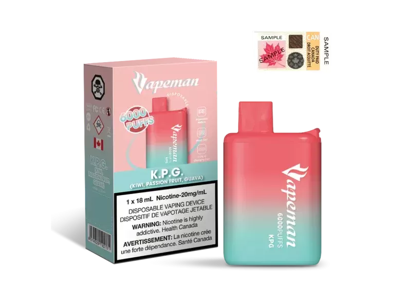 VAPEMAN 6000 – KPG (KIWI PASSION FRUIT GUAVA)
