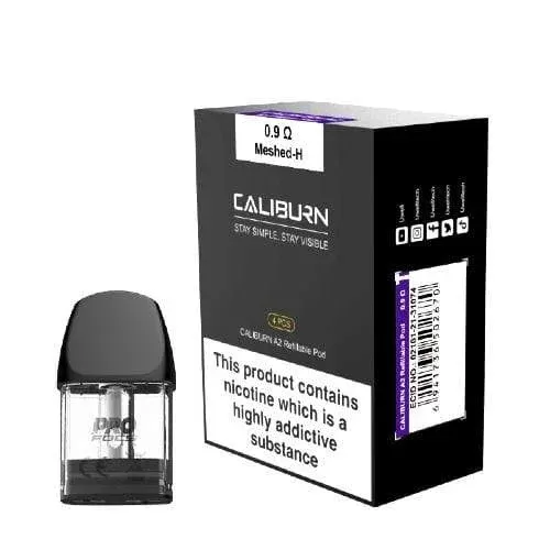 Uwell Caliburn A2 Replacement Pods - Pod#0.9ohm Meshed-H