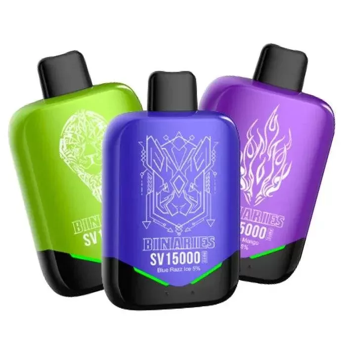 Binaries SV15000 Vape - Pack Count#Single Pack~Flavor#Mint>Triple Berries Ice>Blue Razz Ice>Strawberry Banana Ice>Cherry Cola Ice>Watermelon Ice>Peach Mango Ice>Kiwi Strawberry Ice>Blue Razz