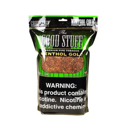 Good Stuff Menthol Gold Pipe Tobacco Bag - Size#6oz>16oz>5lb
