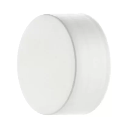 Child Resistant Plastic Caps | Smooth Matte w/ Foam Liner | 33mm – White – 216 Count