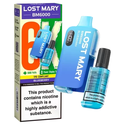 Blueberry Lost Mary BM6000 Big Puff – 6000 Puffs (5 or 10 Packs)