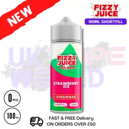 Strawberry Ice Fizzy Juice 100ml E-Liquid – £7.99