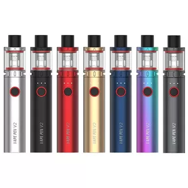 SMOK Vape Pen V2 Kit - Color#7-Color>Black>Blue>Gold>Gunmetal>Red>Stainless Steel