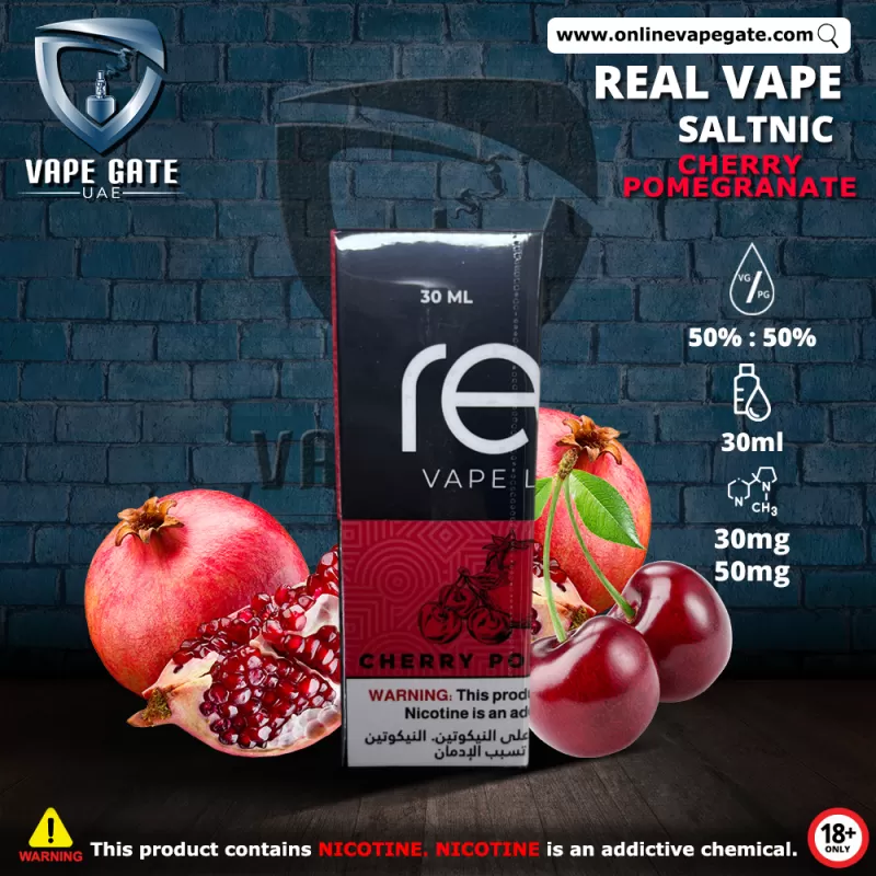 CHERRY POMEGRANATE - REAL VAPE SALTNIC 30ml - 30 mg