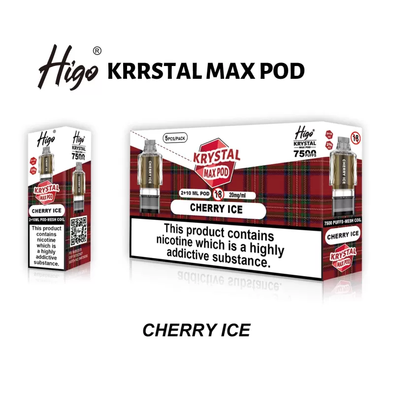 Higo Krystal Max 7500 Prefilled Pods - Box of 10 - Orange Lemonade
