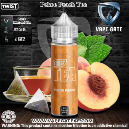 Pekoe Peach 50ml Ejuice by Twist Tea PGVG - 12 mg - 50 ml