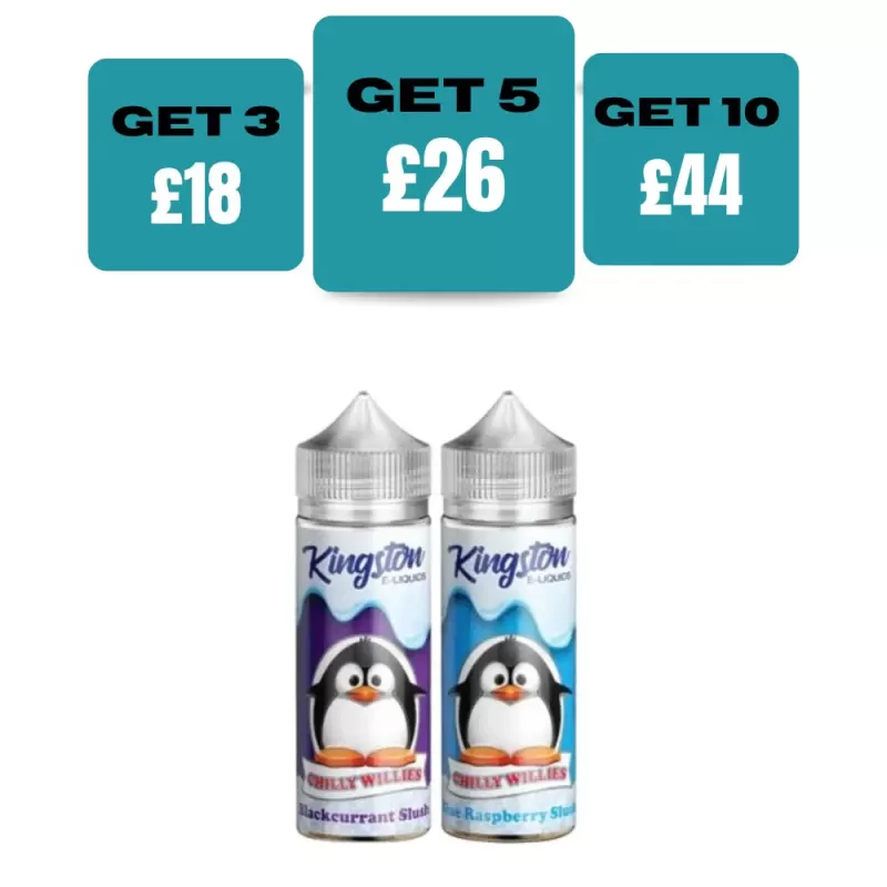 Kingston Slush Edition 100ML E-Liquid Shortfill - Blue Raspberry Slush / No