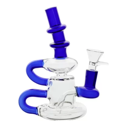 Grippers Bong – 6in - Color#Teal>Grey>Green>Blue>Black (12981B)