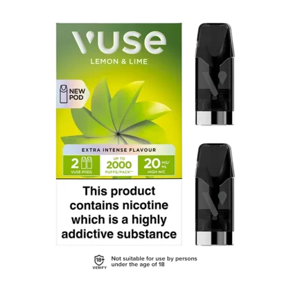 Lemon & Lime Vuse Pro Pods - 20mg - Vape Product