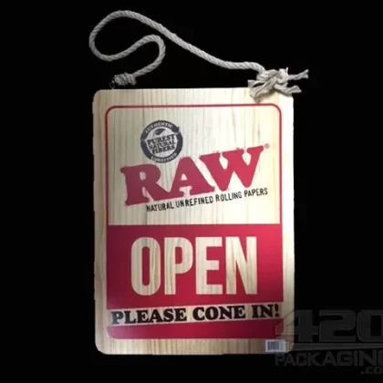 RAW Wood Hanging Open-Closed Sign - Ejuicewarehouse