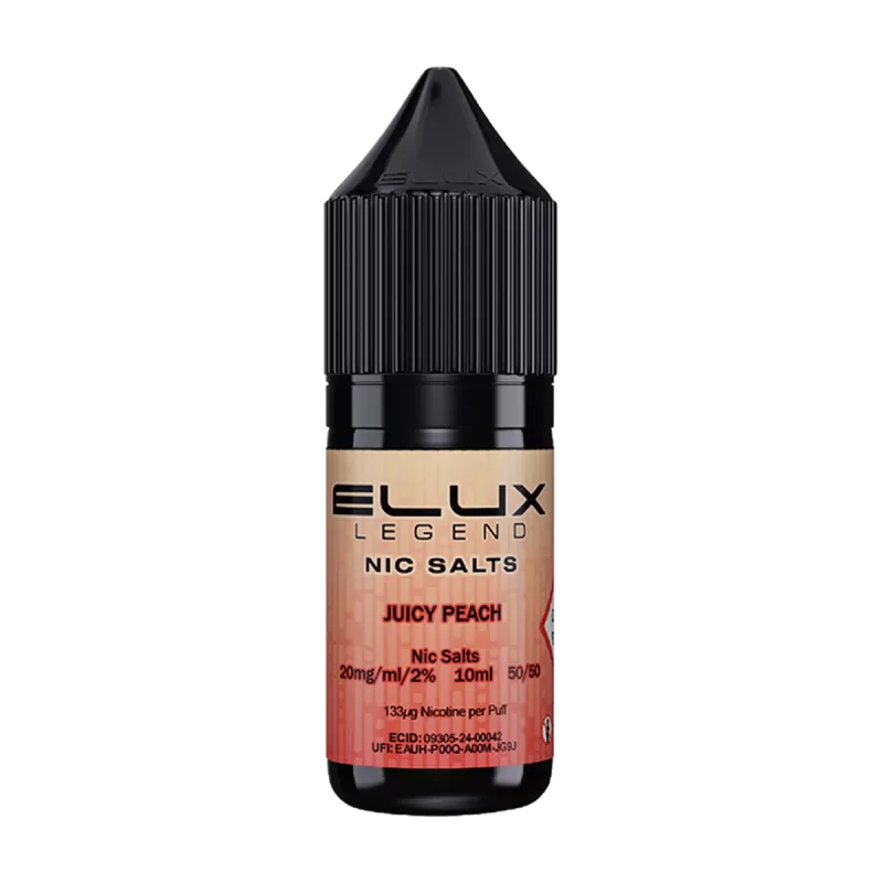 Juicy Peach Nic Salt by Elux 10ml - Ecigwizard