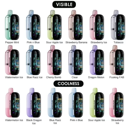 NEXA FLEX Disposable Kit 18ml (Visible Version: 35K Puffs; Coolness Version: 25K Puffs) - Sour Apple Ice (Coolness Version) / 50mg / 1pc / CN-SZ Warehouse