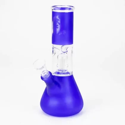 Dôme 8″ Percolateur Bécher Bong à Eau (Bob) - Bleu, Noir